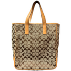 COACH 7069 Signature Canvas Leather Tote Bag