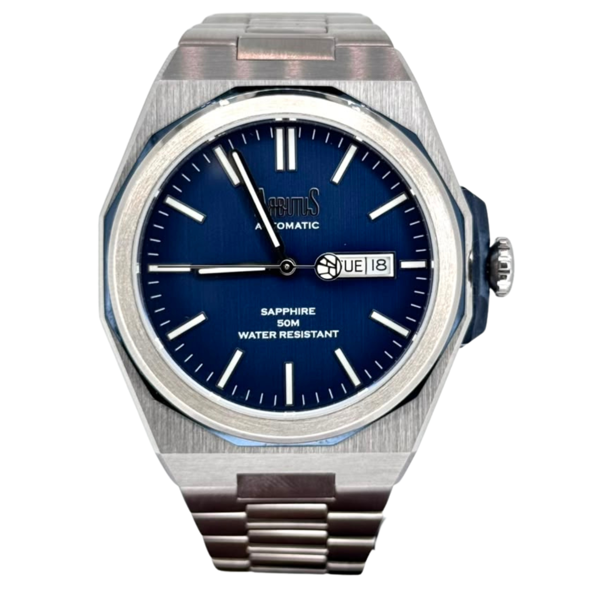 Arbutus Wall Street Icon AR2204 Silver Automatic Watch, 41mm