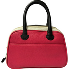 Paule Ka Two Tone Color Block Bowler Boston Satchel Bag