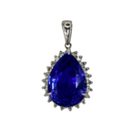 PT900 Tanzanite1=9.79cts, Diamond=0.49cts With Cert
