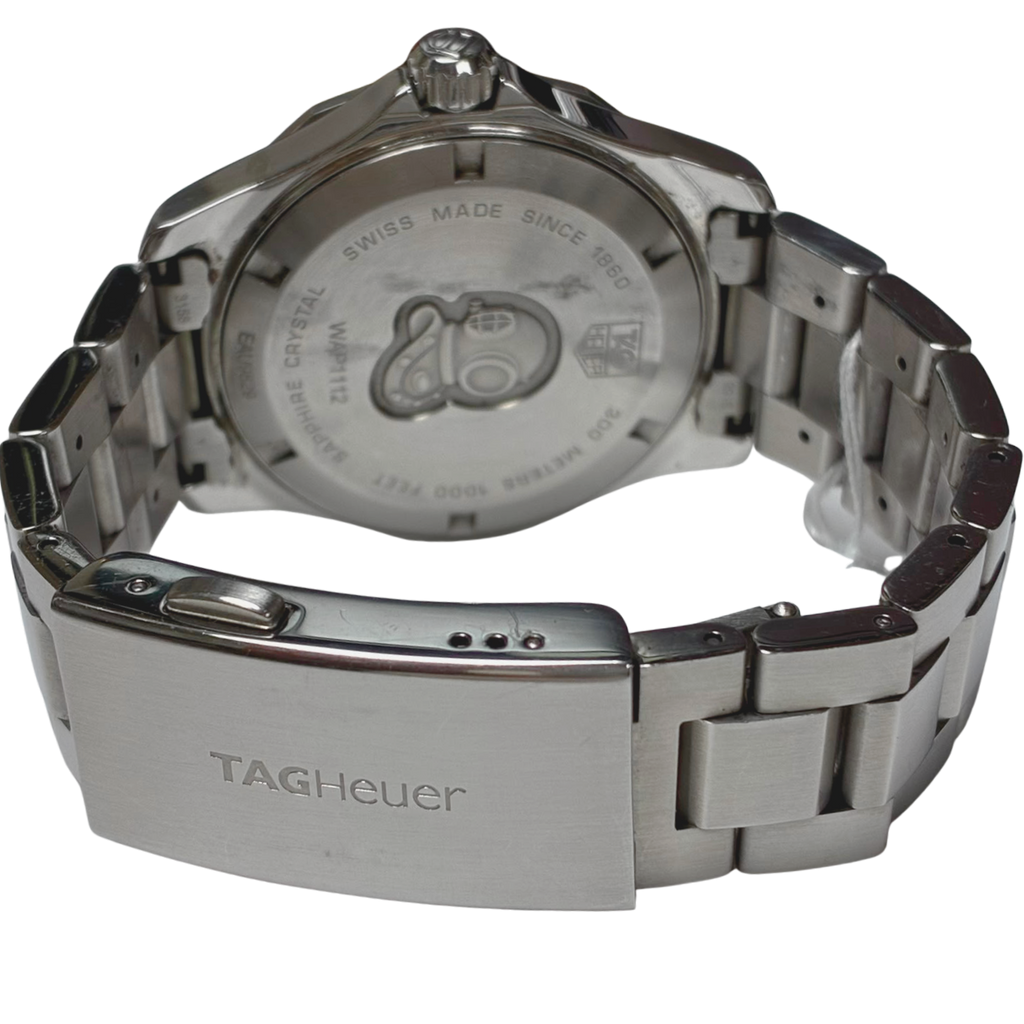 TAG Heuer Mens WAP1112 Aquaracer Stainless Steel Blue Dial Watch