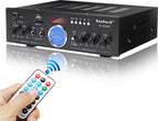 SUNBUCK AV-505AT 110-220V Bluetooth Home Power Amplifier Audio Stereo AMP Mixer USB FM
