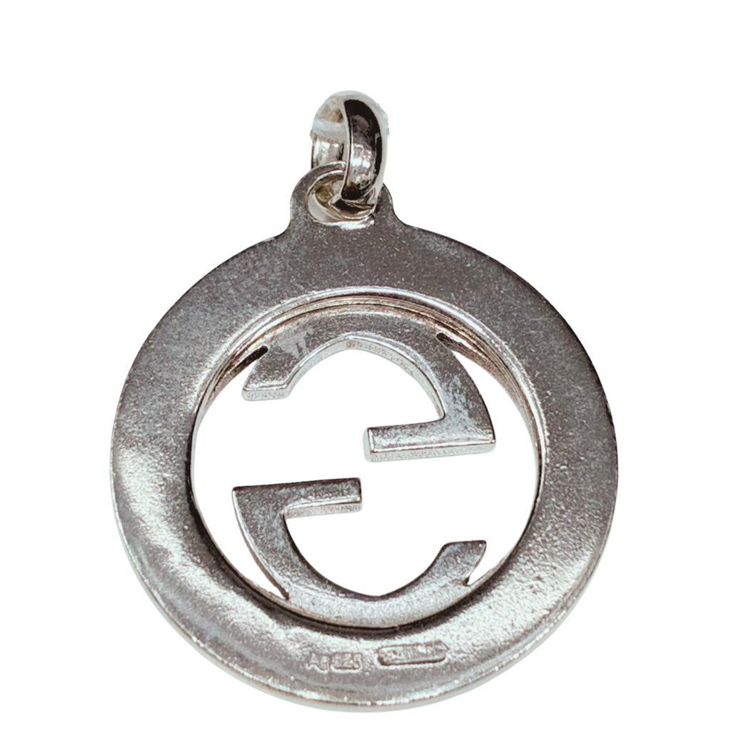 Gucci Interlocking G Guilloche Pendant SV925 17.2G