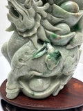 Collectible "A" Jade Kiring With Base Display Figurine