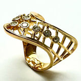 20K Yellow Gold Diamond Lady Ring