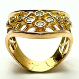 20K Yellow Gold Diamond Lady Ring