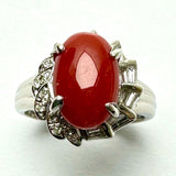 PT500 Coral Diamond Lady Ring