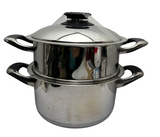 AMC Stainless Steel 2 Tiers Steam Pot With Lid