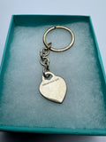 Tiffany & CO 925 Silver Heart Spade Key Chain