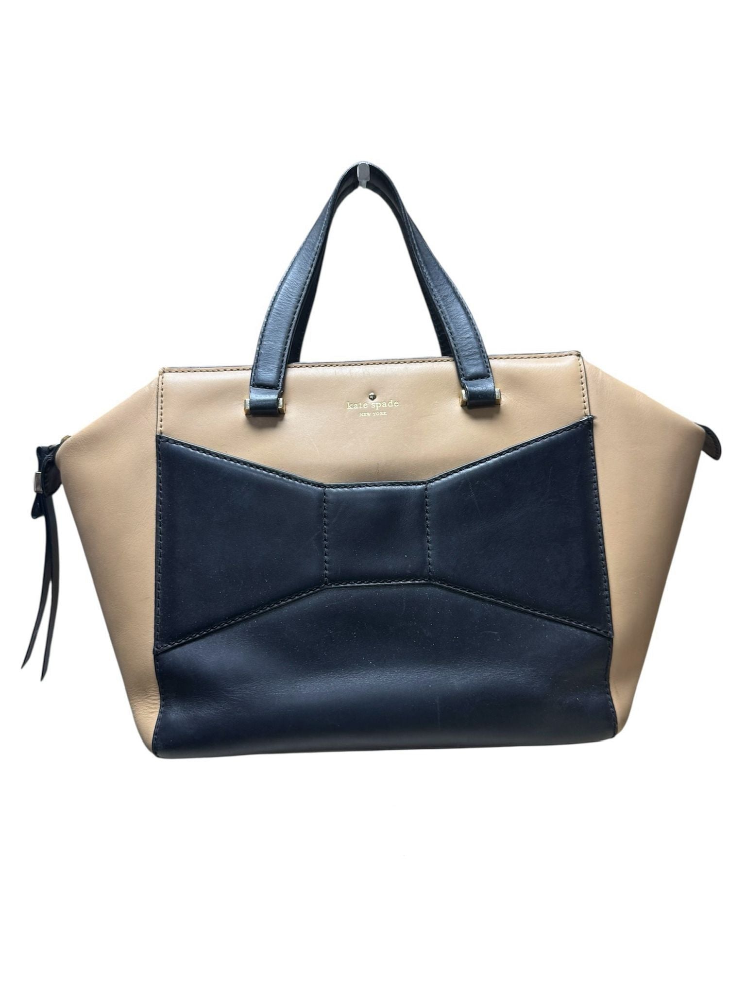 Kate Spade Brown & Black Twin Handle Leather Shoulder Bag