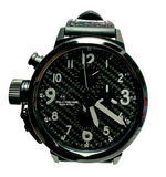 U Boat Chronograph Black Dial Automatic Strap Men Watch