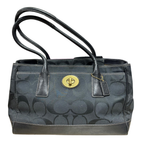 Coach Black Colour Fabric Shoulder Bag