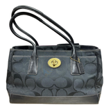 Coach Black Colour Fabric Shoulder Bag