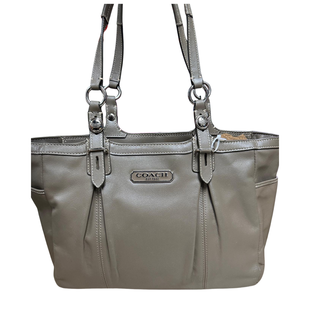 Coach Grey Colour Leather Shoulder Bag