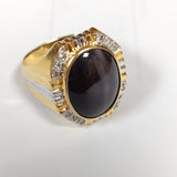 916 Yellow Gold Cat Eye Ring
