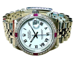 Rolex 68240 White Roman Dial Stainless Steel Midsize Bracelet Watch