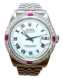 Rolex 68240 White Roman Dial Stainless Steel Midsize Bracelet Watch
