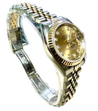 Rolex 69173 Automatic Diamond Gold Dial Half Gold Bracelet Lady Watch