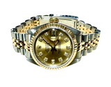 Rolex 69173 Automatic Diamond Gold Dial Half Gold Bracelet Lady Watch