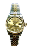 Rolex 69173 Automatic Diamond Gold Dial Half Gold Bracelet Lady Watch