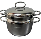 Wonderway Stainless Steel 2 Tier Medium Size Cooking Pot