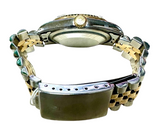 Rolex 16233 Automatic MOP Roman Black Dial Half Gold Bracelet Men Watch