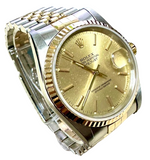 Rolex 16233 Automatic Gold Dial Half Gold Bracelet Men Watch