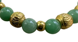 999 Yellow Gold Ball With Jade Bracelet
