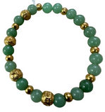 999 Yellow Gold Ball With Jade Bracelet
