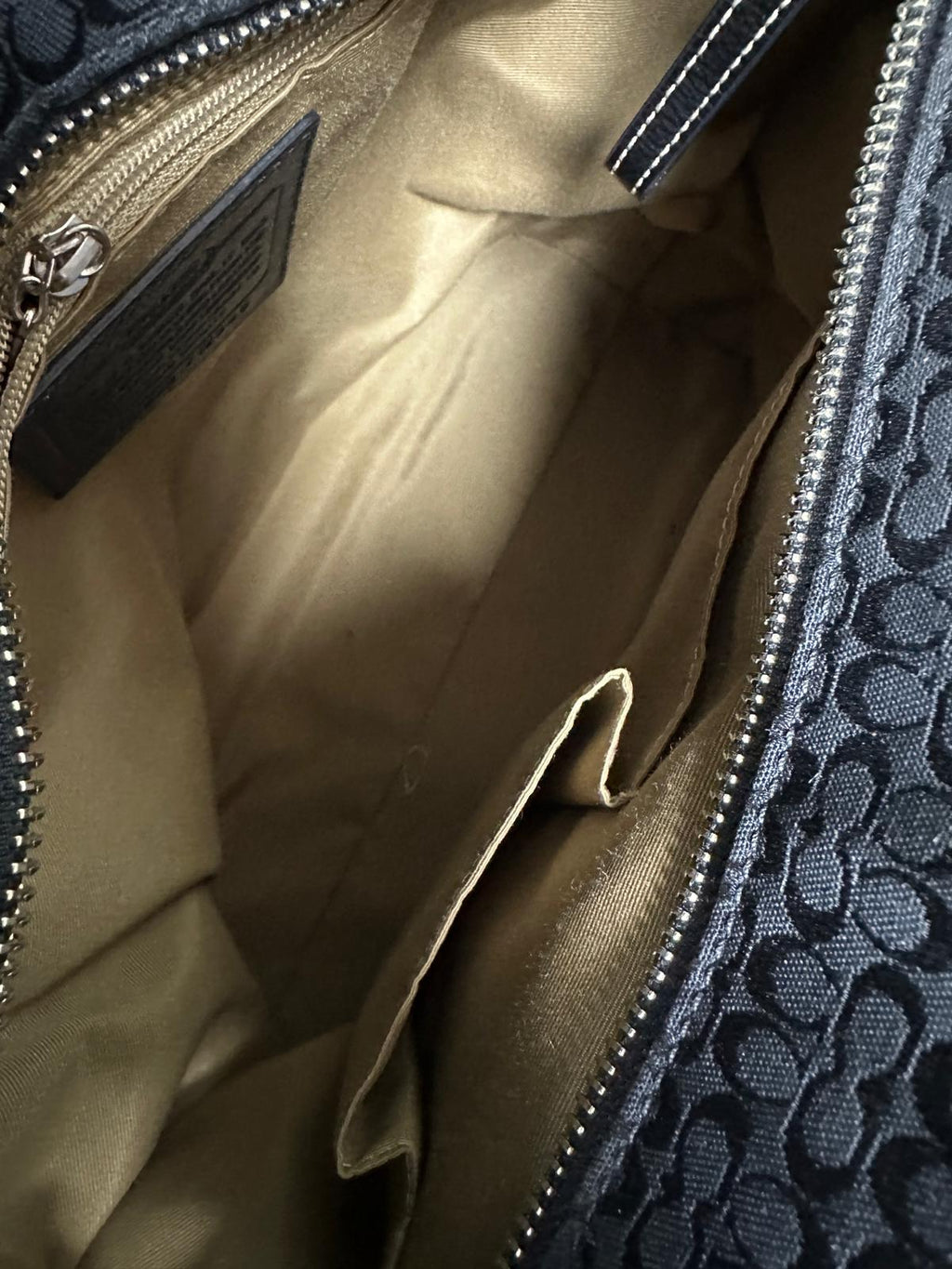 Coach Black Colour Canvas Shoulder Bag