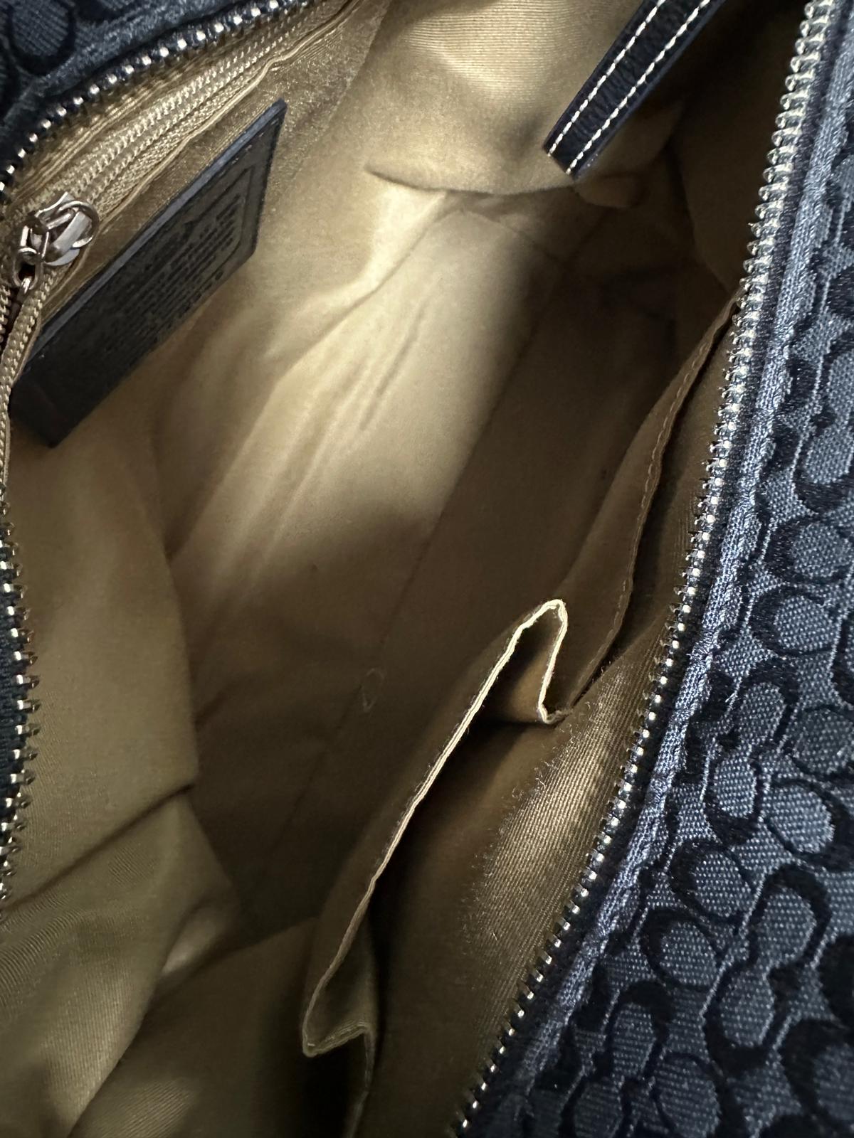Coach Black Colour Canvas Shoulder Bag