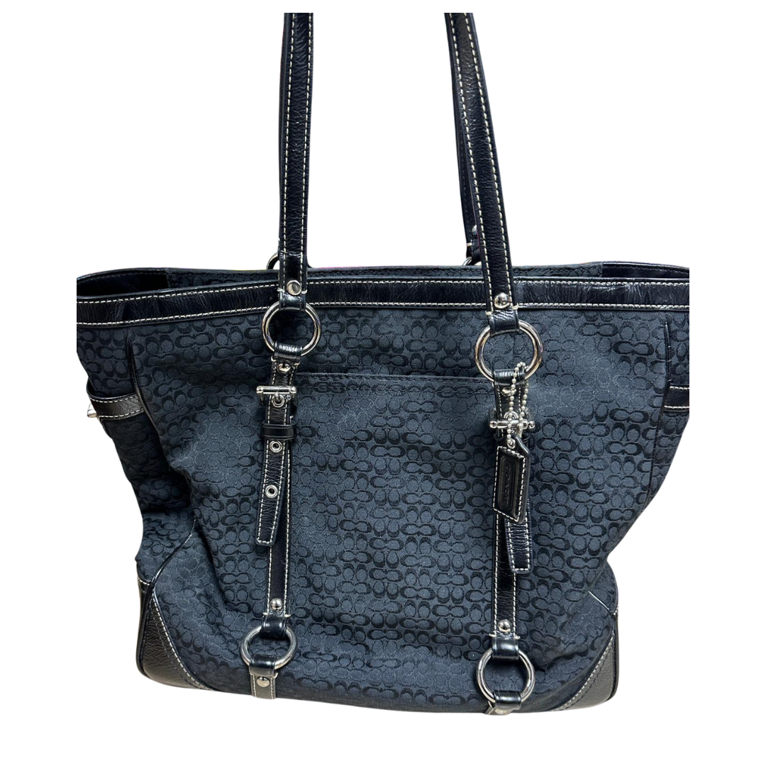 Coach Black Colour Canvas Shoulder Bag