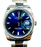 Rolex 115200 Automatic Stainless Steel 35mm Blue Dial Men Watch