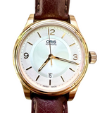 Oris 7594-48 Automatic 42mm White Dial Strap Men Watch