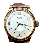 Oris 7594-48 Automatic 42mm White Dial Strap Men Watch