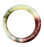 Jade Bangle Light Green & Brown Colour Medium Size