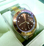 Rolex 16713 GMT Master 2 Rootbeer Automatic Half Gold Men Watch