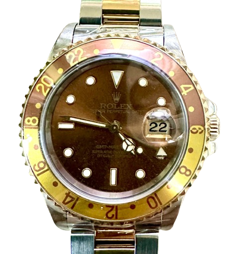 Rolex 16713 GMT Master 2 Rootbeer Automatic Half Gold Men Watch Main image