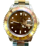 Rolex 16713 GMT Master 2 Rootbeer Automatic Half Gold Men Watch