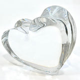 Baccarat Zinzin Clear Crystal Heart Paper Weight