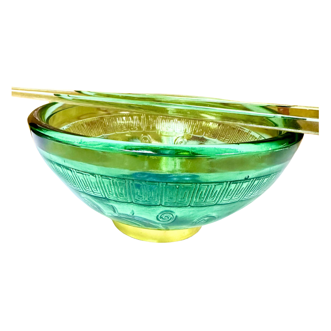 Vintage Bowl With Chopstick Set