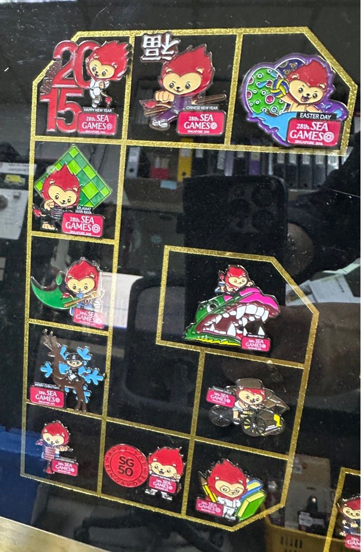 SG50 Sea Game Singapore Sea Collection Pin Set Frame