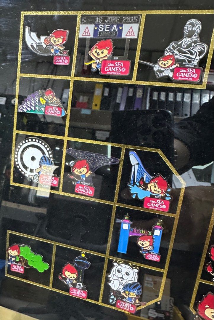 SG50 Sea Game Singapore Sea Collection Pin Set Frame