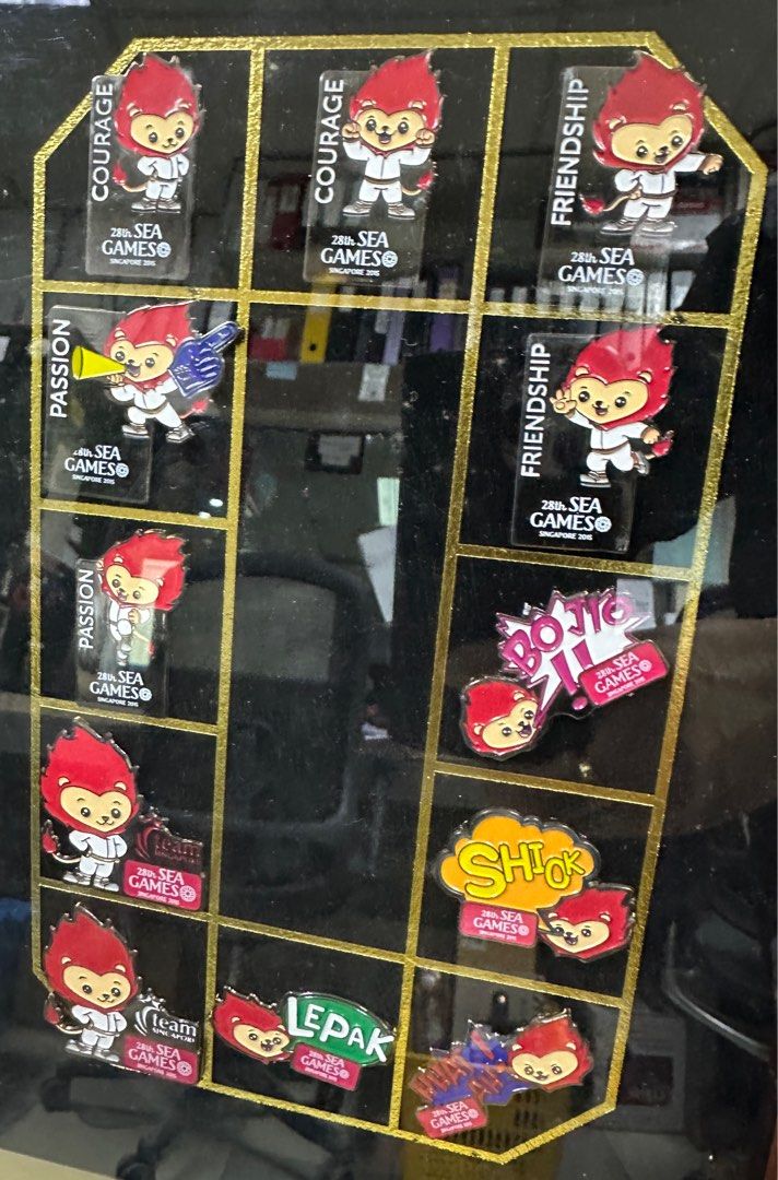 SG50 Sea Game Singapore Sea Collection Pin Set Frame