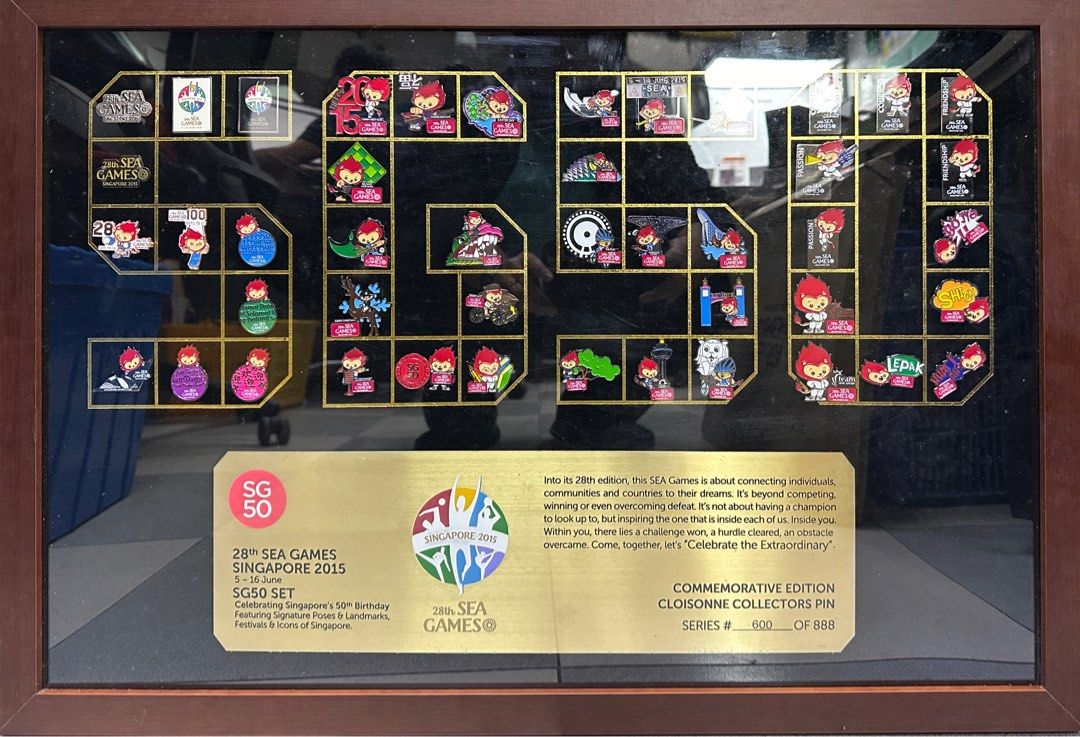 SG50 Sea Game Singapore Sea Collection Pin Set Frame Main image