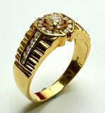 850 Yellow Gold Diamond Men Ring
