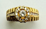 850 Yellow Gold Diamond Men Ring
