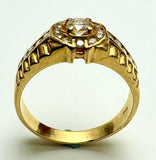 850 Yellow Gold Diamond Men Ring