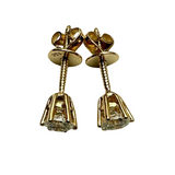 18K Yellow Gold 0.60 Carats Diamond Earring