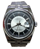 Rolex 116200 Automatic Tuxedo Silver Black Dial Stainless Steel Bracelet Men Watch